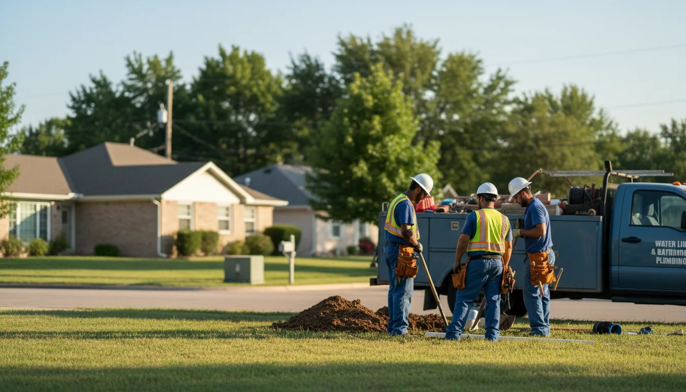 Residential water line and bathroom plumbing service in Memphis, NE
